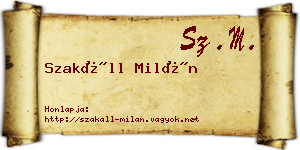 Szakáll Milán névjegykártya